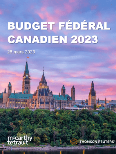 Commentaire relatif au budget fédéral de 2023