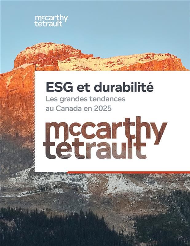 ESG et durabilité : les grandes tendances au Canada